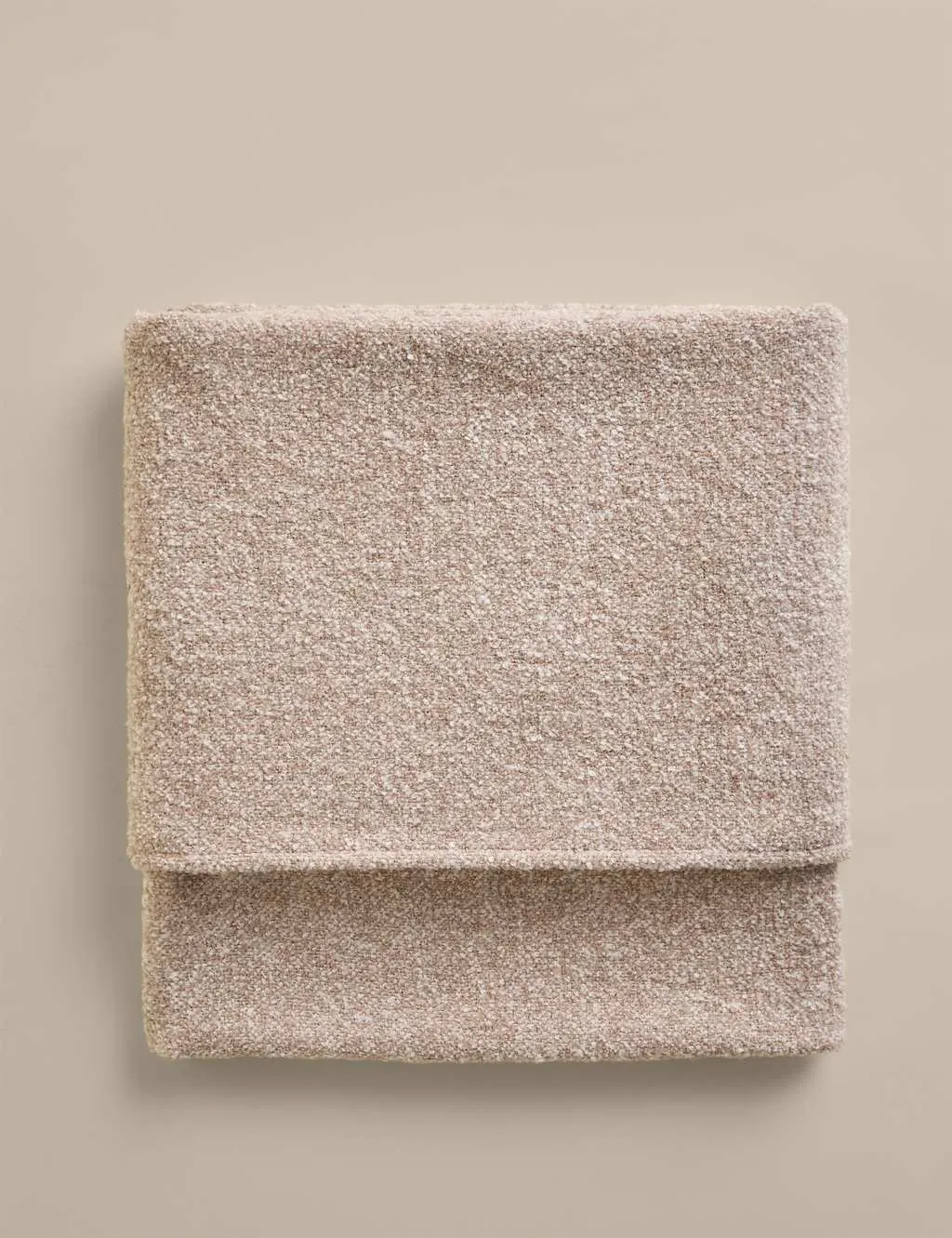 M&S Bouclé Throw Linen