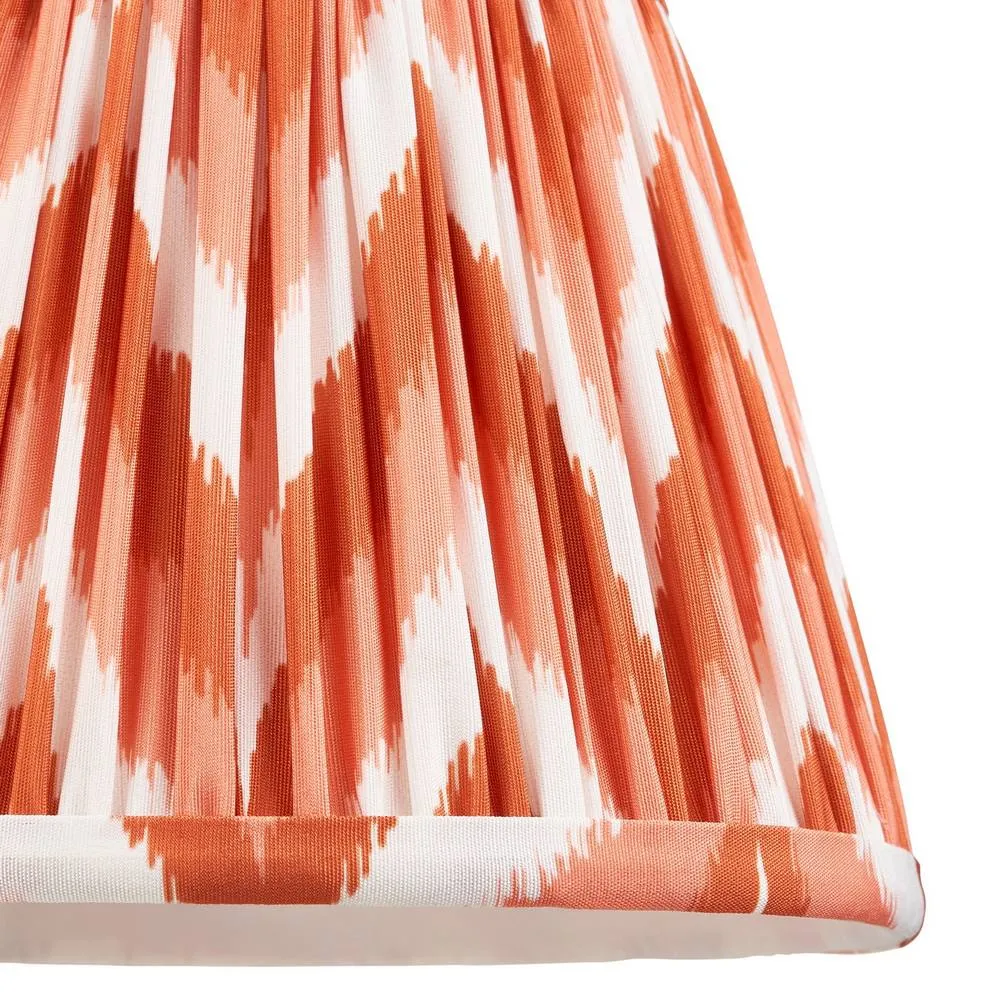 Netlighting Bibury Ash Wall Light Orange Fabric Zigzag Shade 20cm B22 in Brown 6