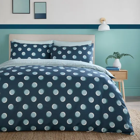 Fusion Polka Spot Polycotton Duvet Cover & Pillowcase Set 1