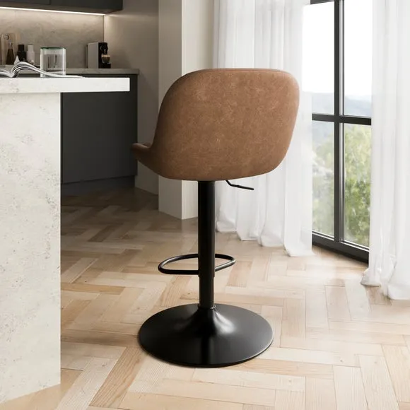 Lyle Gaslift Barstool, Faux Leather 4