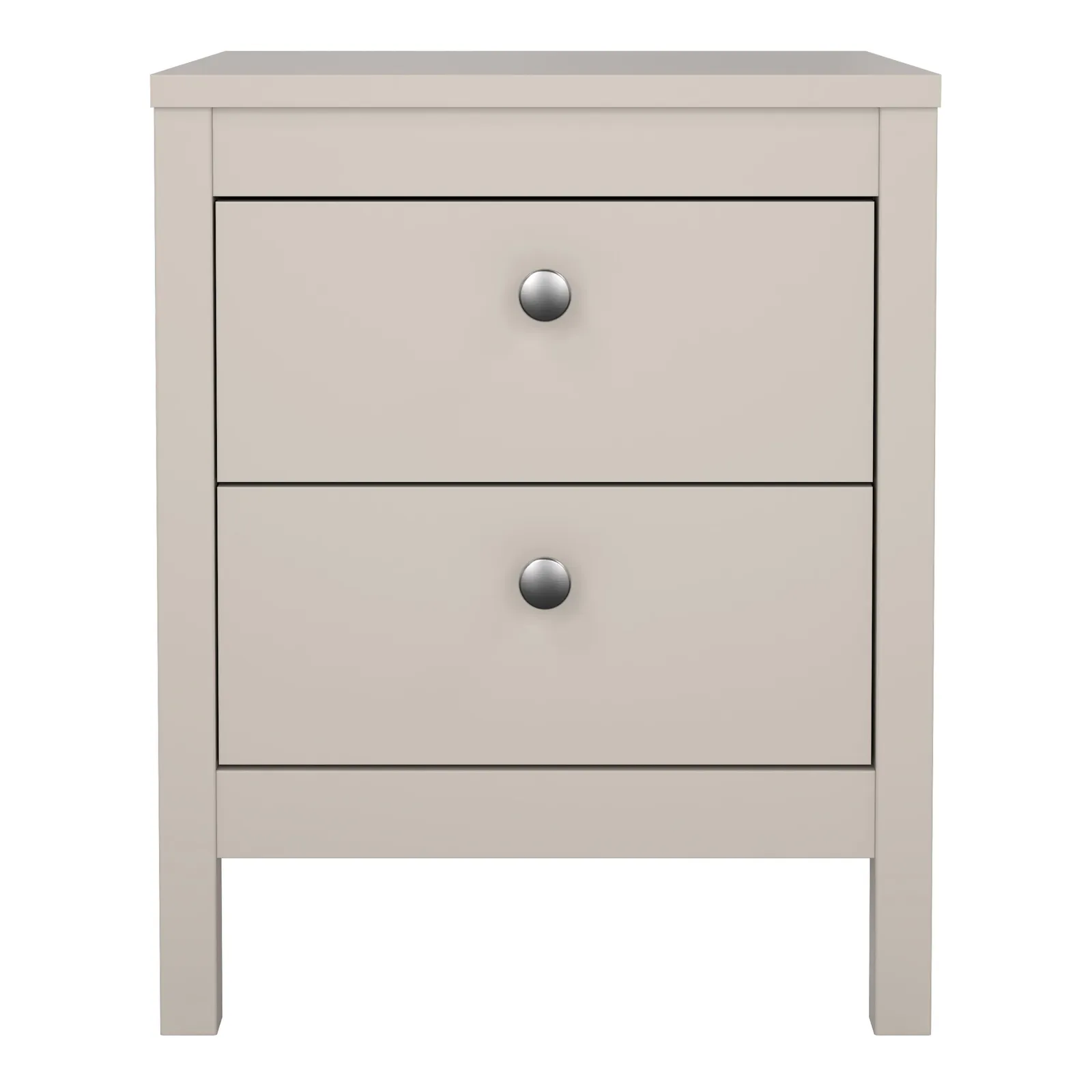 Furniture To Go Madrid Bedside Table 2 Drawers in Cashmere in Beige 2