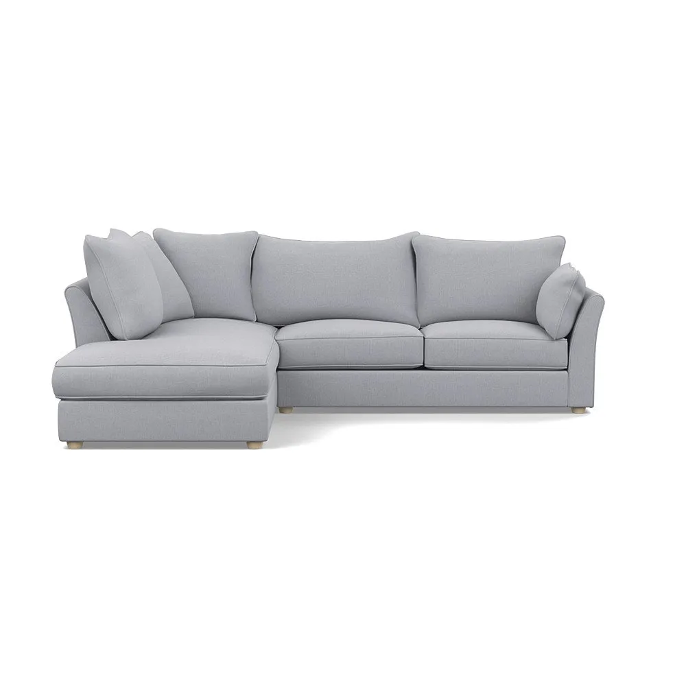 Heal's Tailor Medium Left Hand Facing Corner Sofa Brushed Cotton Pewter