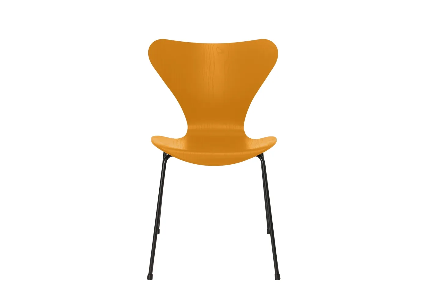 Fritz Hansen Series 7 Chair Coloured Ash Burnt Yellow Black Legs
