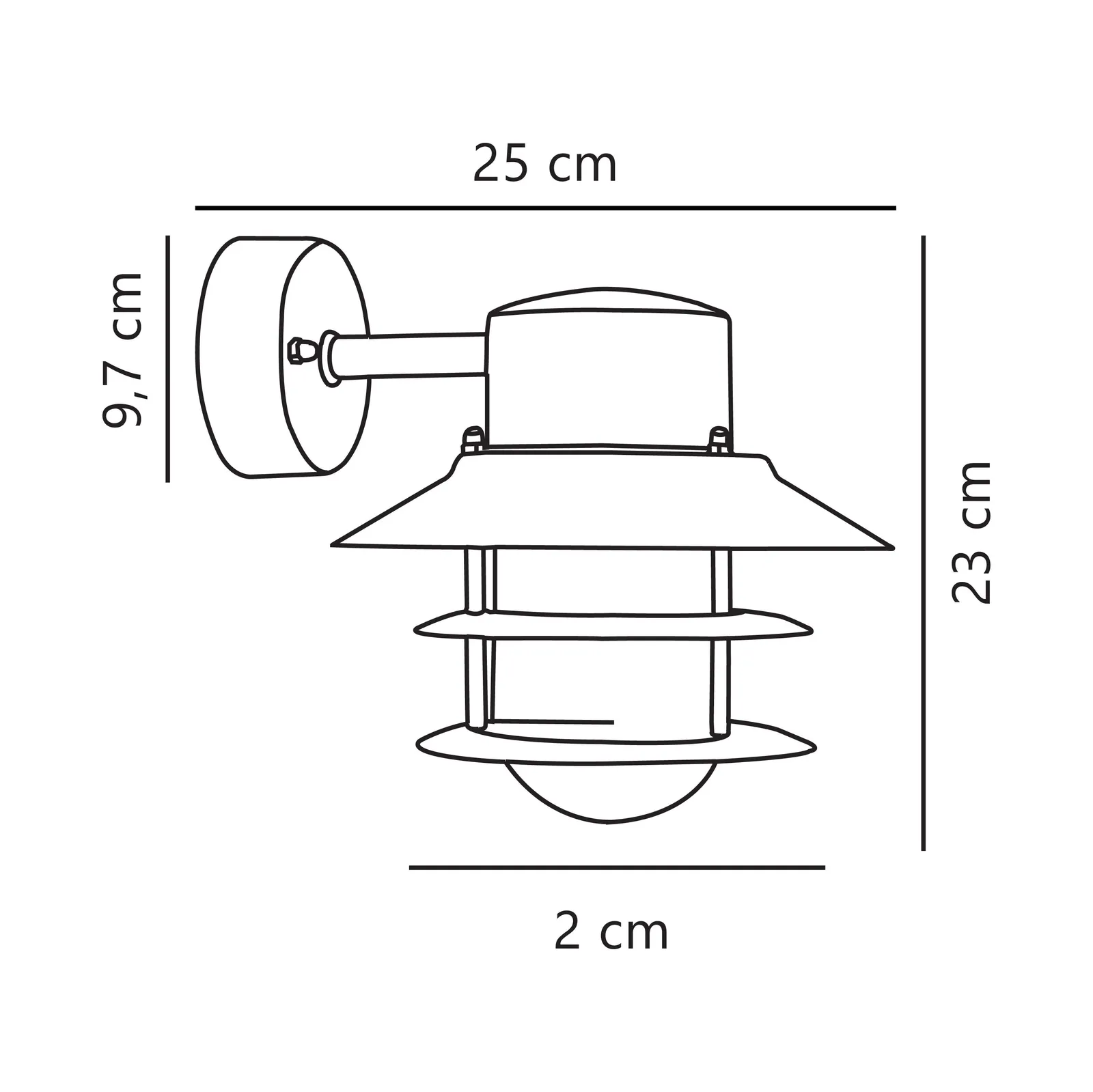 Nordlux Blok Outdoor Wall Light Silver Galv Steel Garden E27 IP54 Mains 4