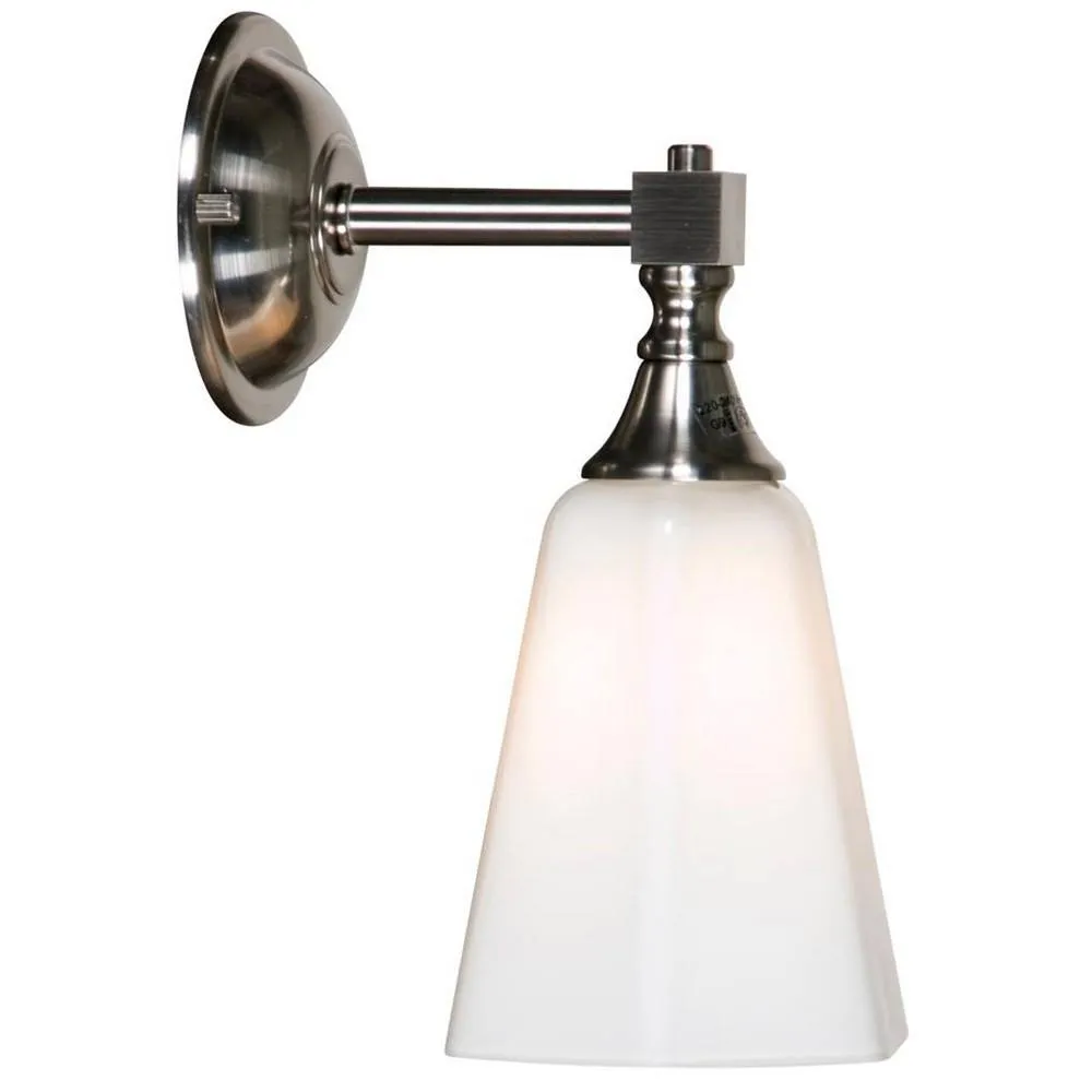 Netlighting Classic Bathroom Wall Light Satin Nickel IP44 in Grey