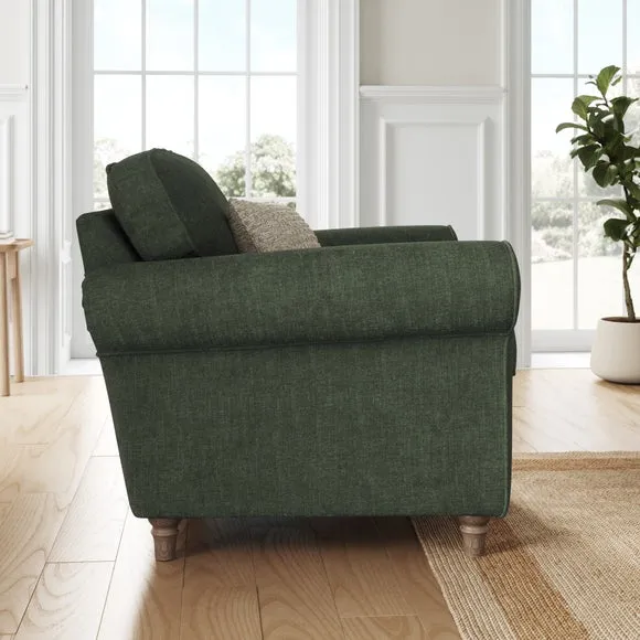 Flori Tonal Plush Chenille Armchair 2