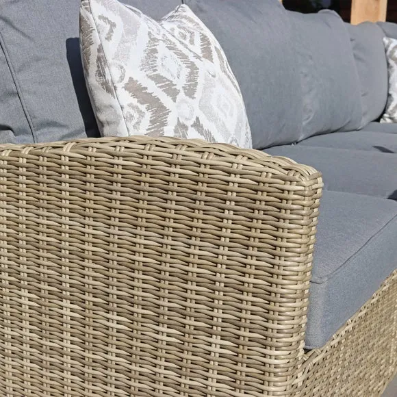 Wentworth 7 Piece Deluxe Modular Corner Lounge Set with Square Firepit 5