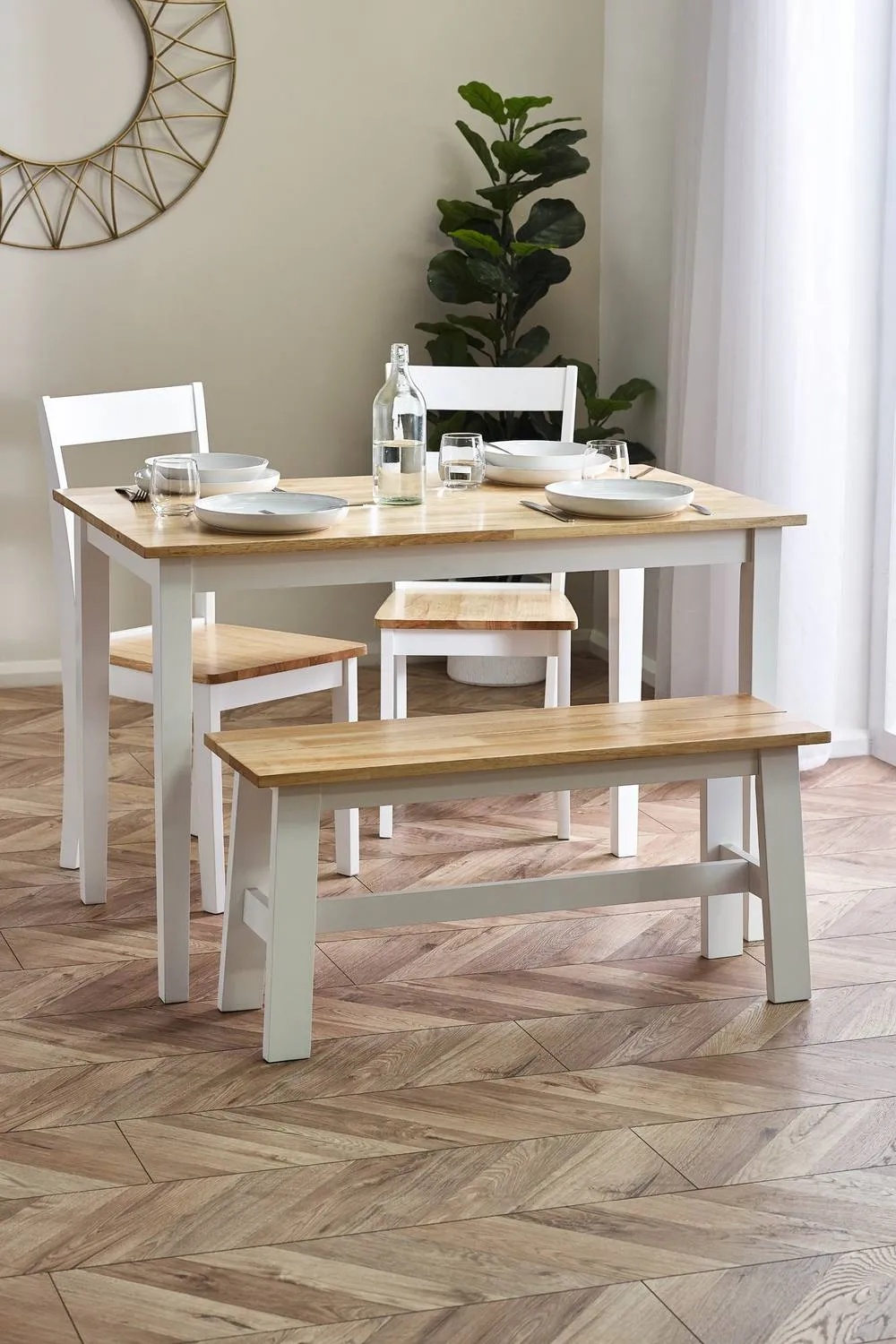 Julian Bowen Linwood Rectangular 2-4 Seater Drop Leaf Dining Table in Light Oak 4