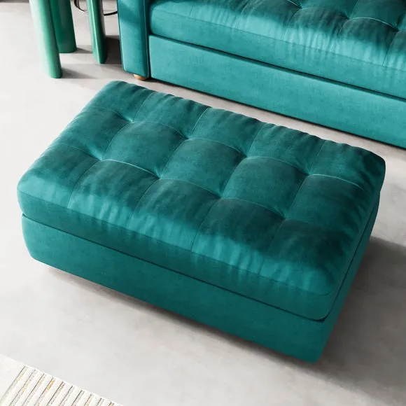 Zoe II Velvet Storage Footstool 4