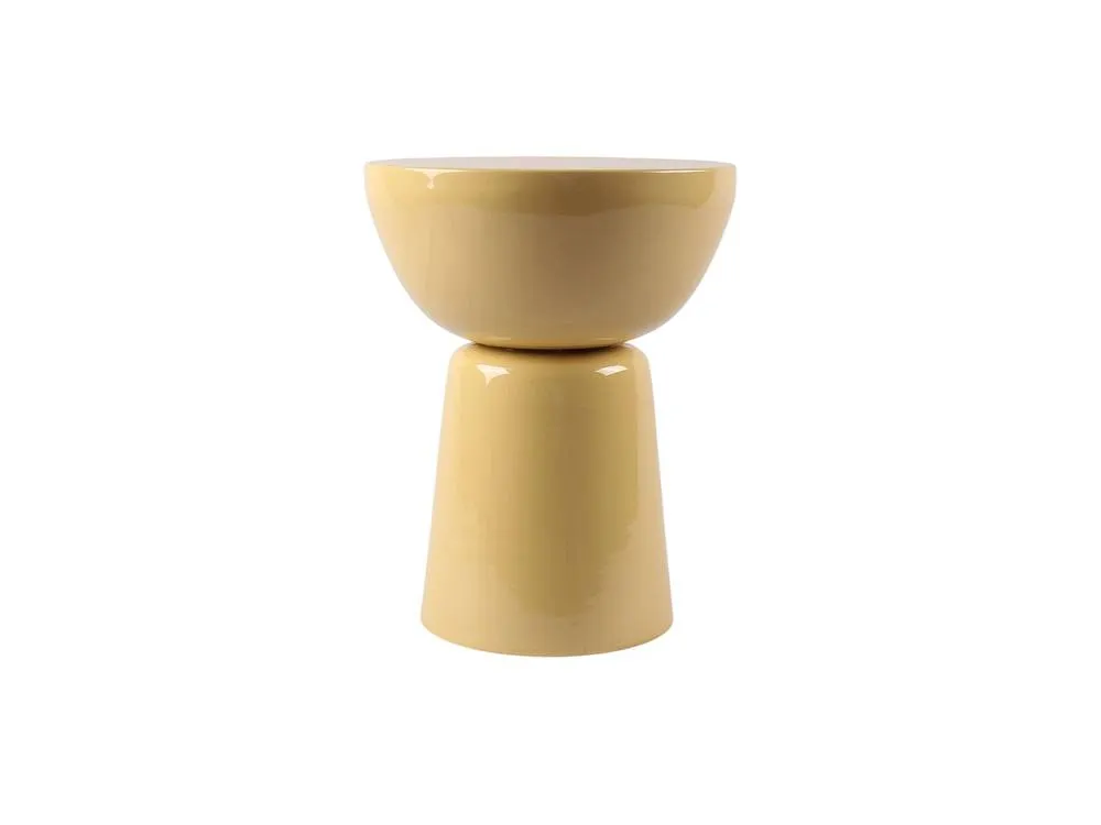 Vente-unique Metal Side Table - Bright Light Yellow - MENIRO