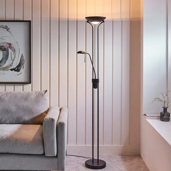 Return - Vogue Rome Mother & Child Floor Lamp, Black