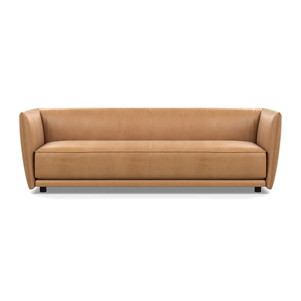 Heal's Valley 4 Seater Sofa Daino Parchment Walnut Stain Feet 1
