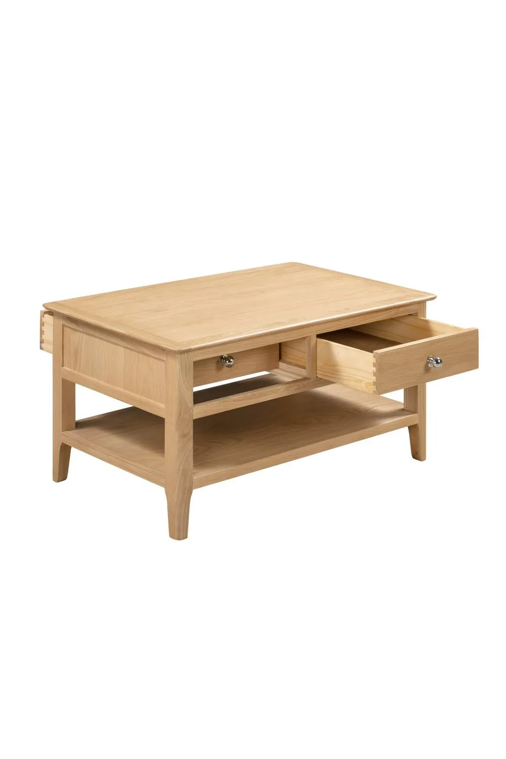 Julian Bowen Cotswold Rectangular Coffee Table with 2 Drawers in Light Oak 4