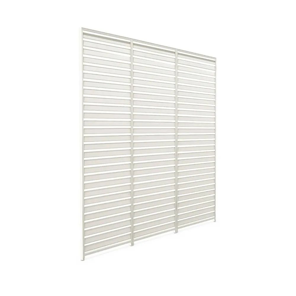 sweeek Set of 3 louvers 130cm for bioclimatic pergola Triomphe 3x4m in Beige 2