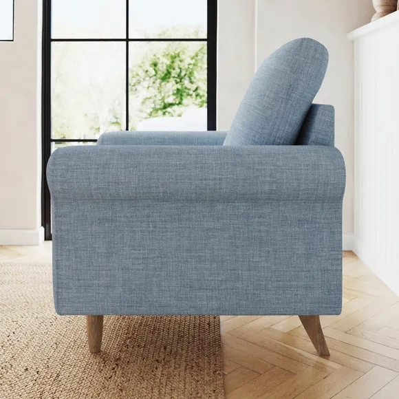 Maeve Faux Linen Compact Armchair 3