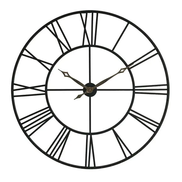 Black Skeleton Indoor Outdoor Wall Clock 3