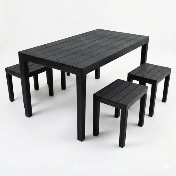 Trabella Roma 4 Seater Bench Rectangular Dining Set 2