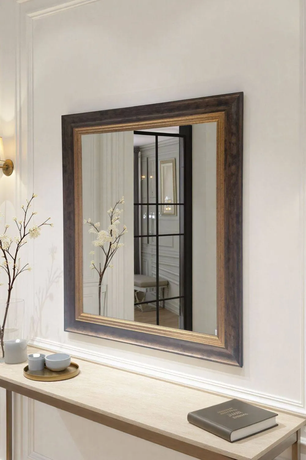 Yearn Mirrors Classic Bronze Gold Bevelled Wall Mirror