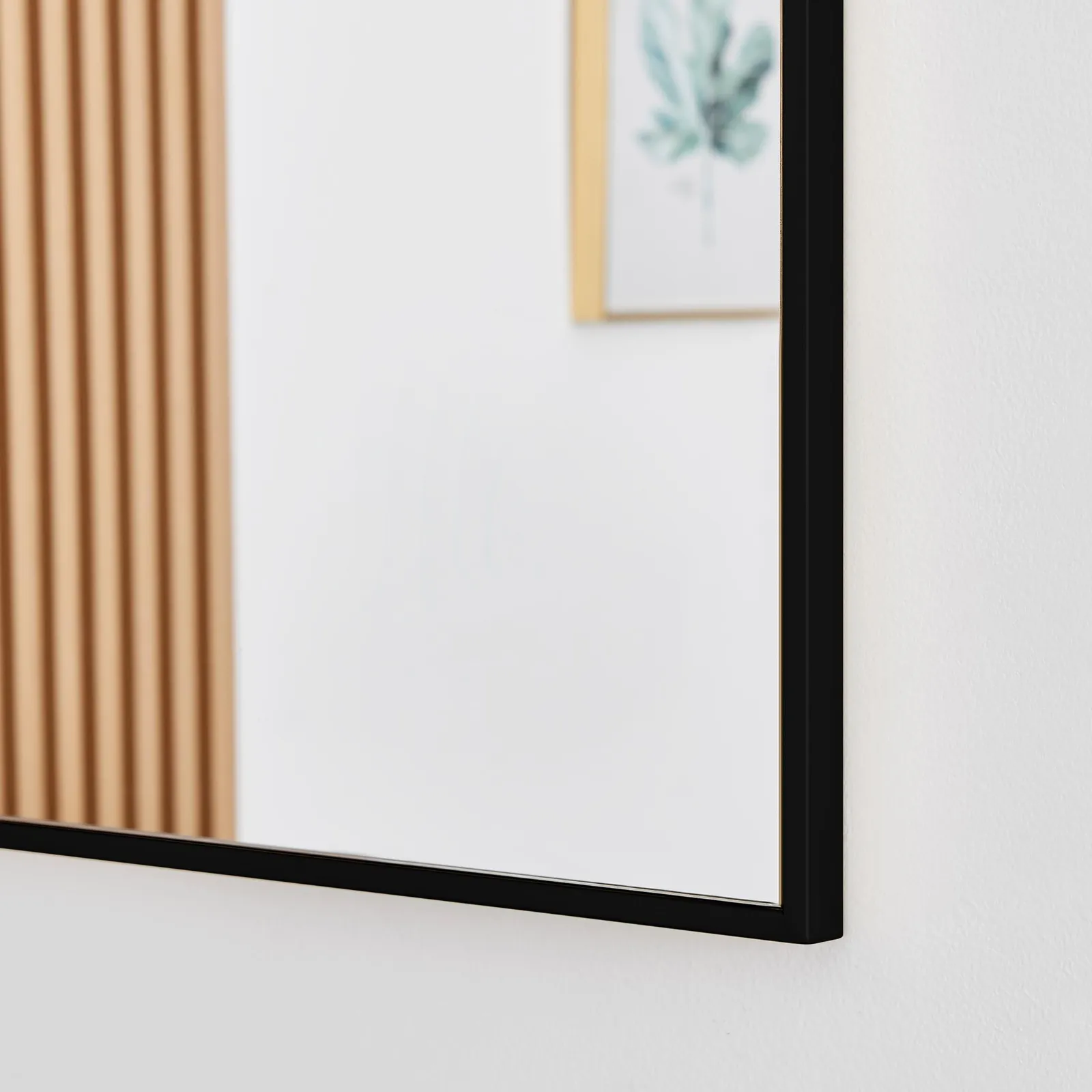 FurnitureboxUK Emma Small 100x66cm Framed Rectangular Vertical Living Room Hallway Wall Mirror in Black 5