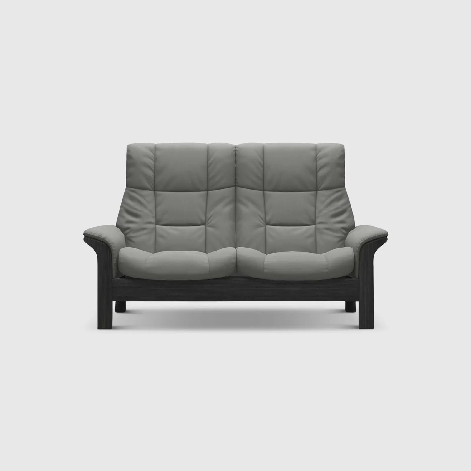 Stressless Buckingham 2 Seater Recliner Sofa, Grey Leather | Barker & Stonehouse