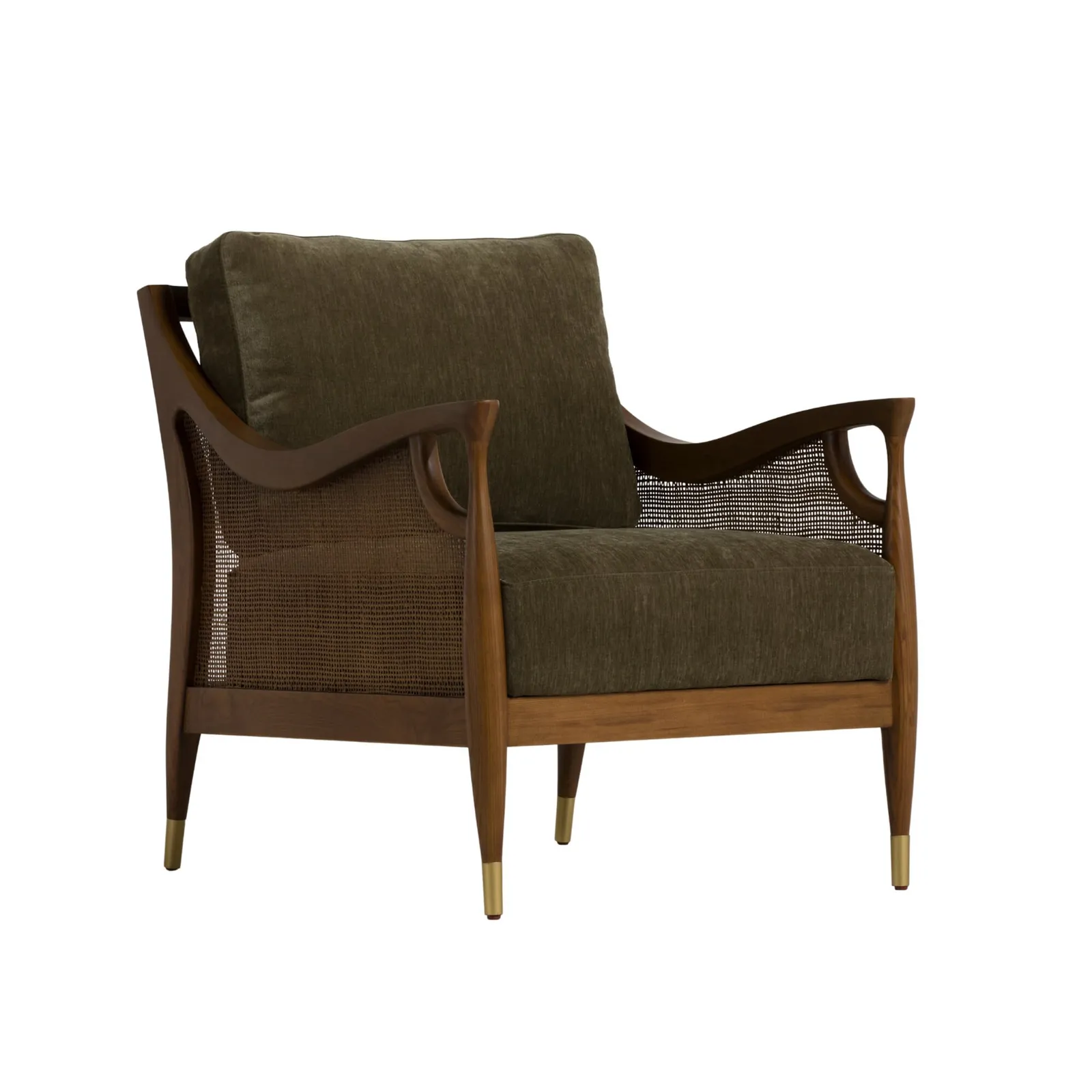 Ambrosio Accent Armchair, Green Fabric | Barker & Stonehouse 4
