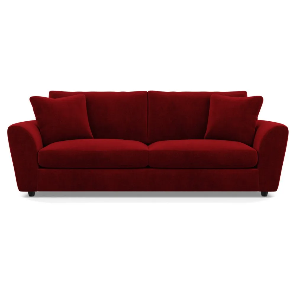Heal's Snooze 5 Seater Sofa Smart Luxe Velvet Mulberry Black Feet 1