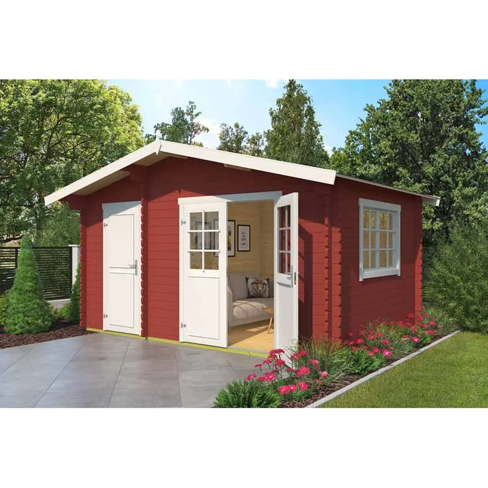 Lasita Maja Ltd Keila 34-Log Cabin, Garden Room, Home Office - L475.9xW350xH256.5 cm in Natural 4