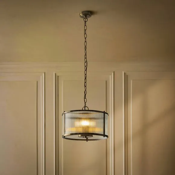 Alyn Ribbed 3 Light Adjustable Pendant Light 2