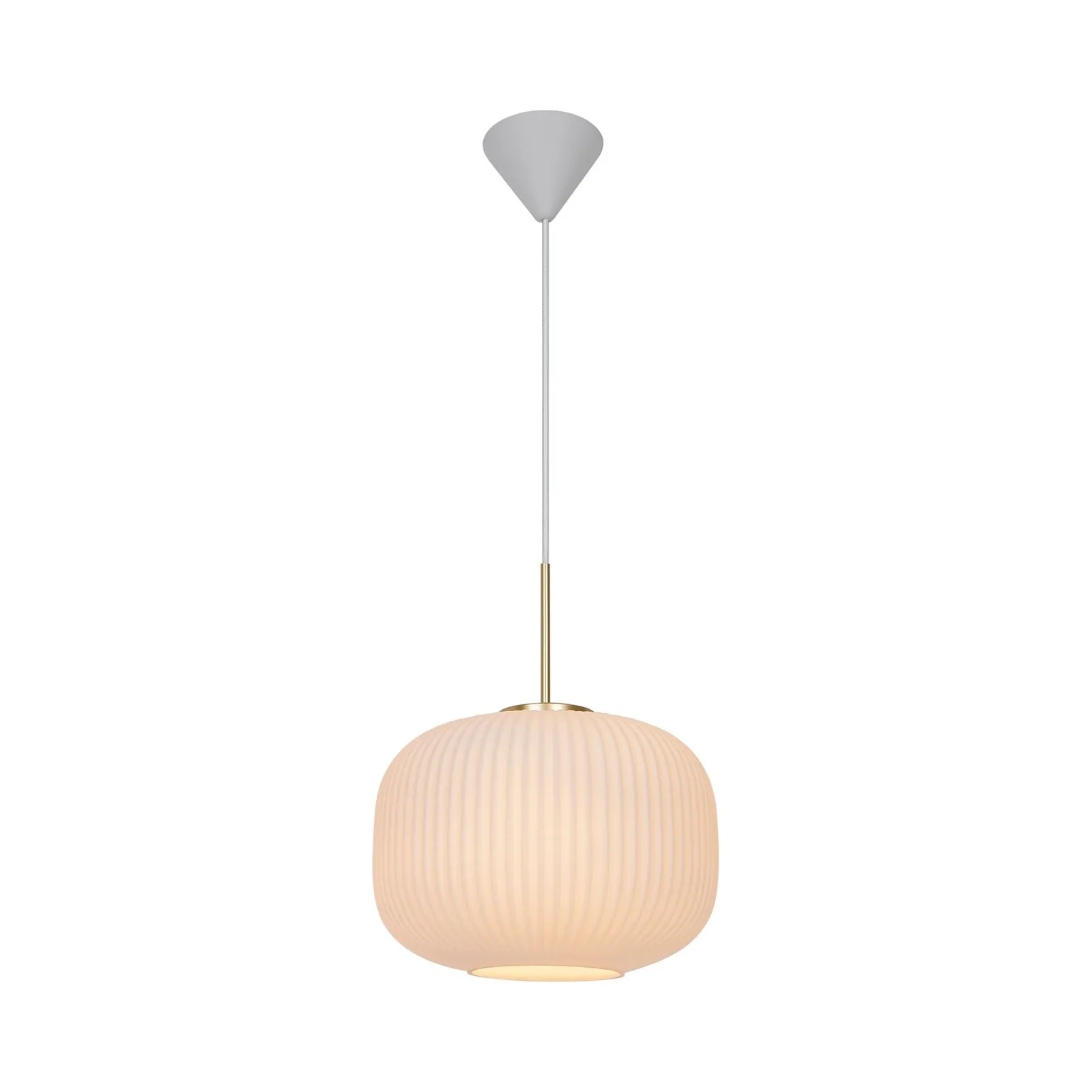 Nordlux Milford Pendant Light Opal White Glass Dining Room E27 Mains 30cm