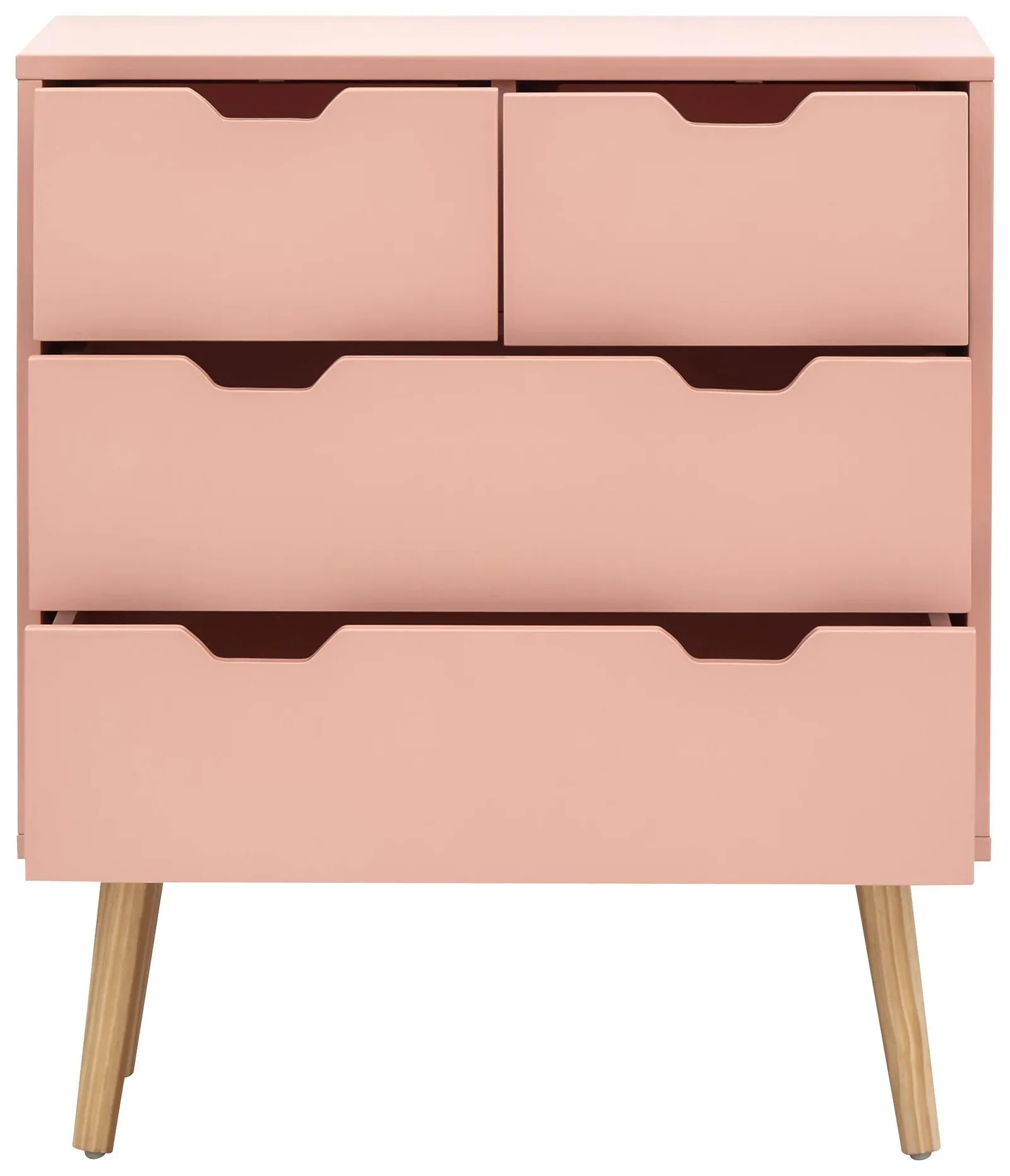 GFW Nyborg 2+2 Drawer Chest in Pink 5