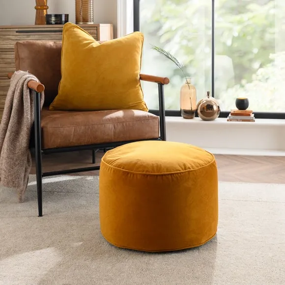 Eliza Velvet Pouffe 1