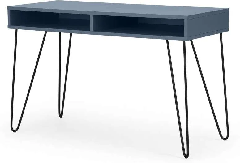 Elona Console Desk, Slate Blue & Black