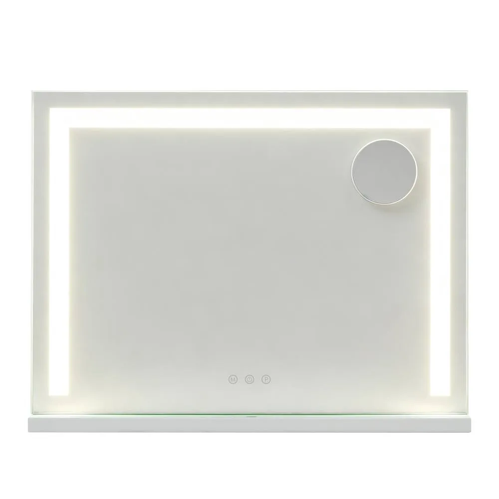 Costway Crystal Vanity Mirror LED Lights White Makeup Mirror