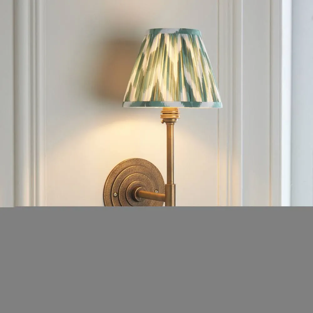 Netlighting Halo Tall & Zigzag 16cm Wall Lamp Antique Brass Cotswold Green in Gold 3