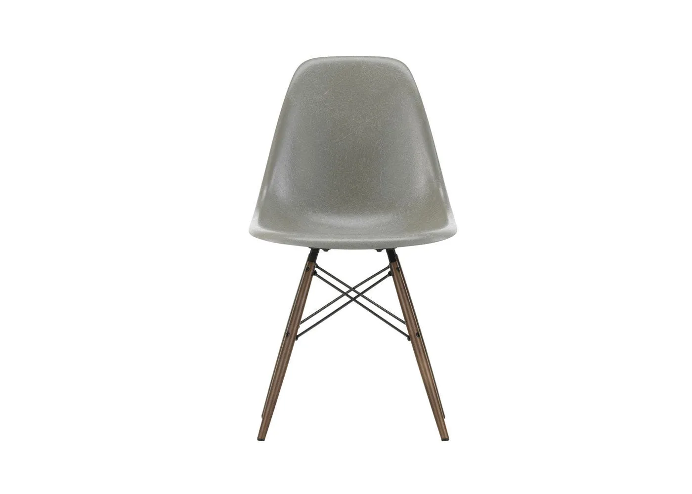 Vitra Eames Fibreglass Chair DSW Eames Raw Umber 95 Dark Maple 05 Glides