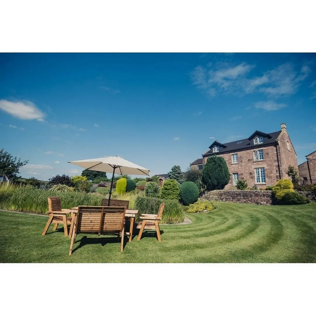 Churnet Valley Garden Furniture Ltd Valley 6 Seater Set 2XC 2XB - Timber - Minimal Assembly Required in Brown 6