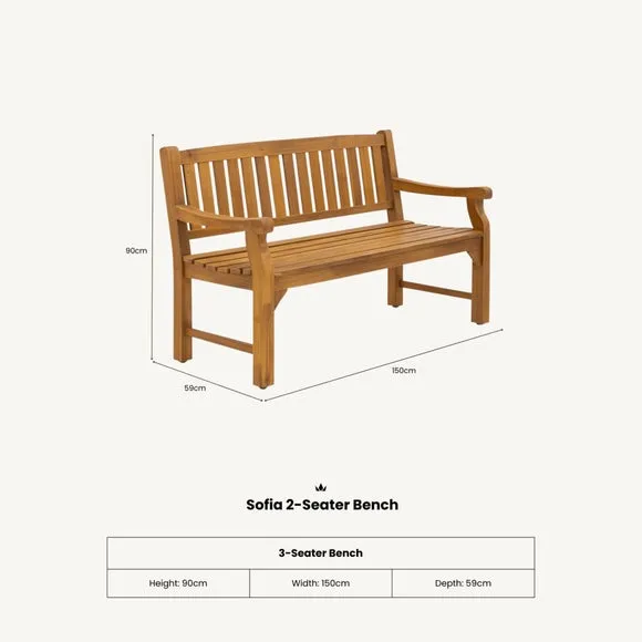 Sofia 2 Seater Bench 6