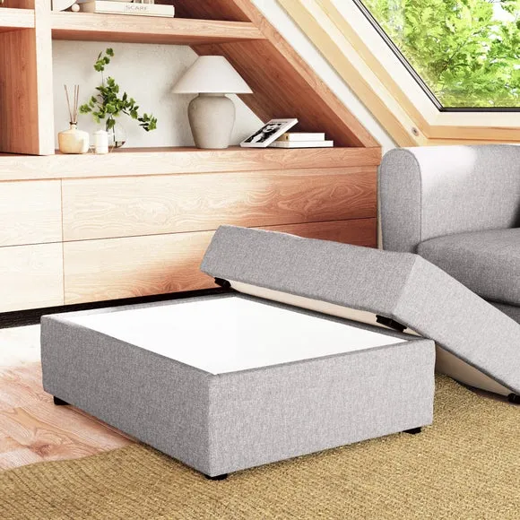 Rectangle Soft Texture Storage Footstool 2