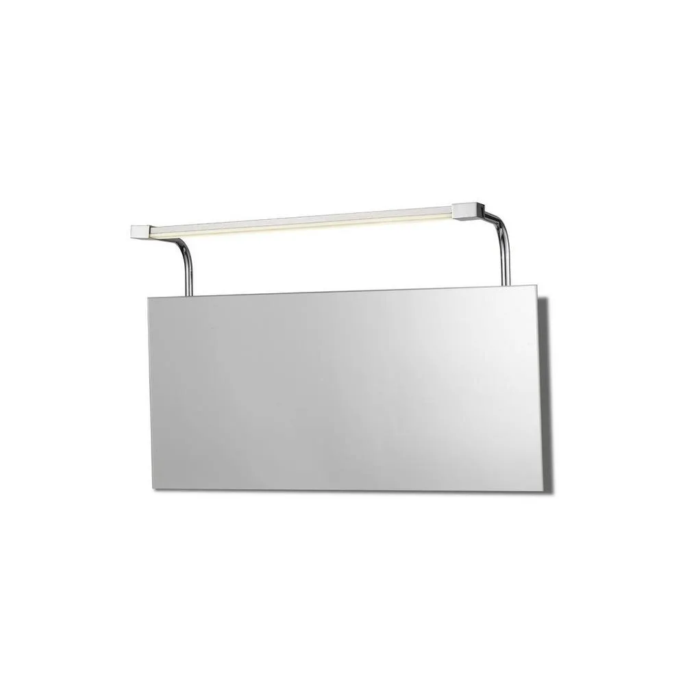 Netlighting Sisley Wall Lamp Chrome 6W 420lm 4000K IP44 LED Frosted Acrylic in Silver
