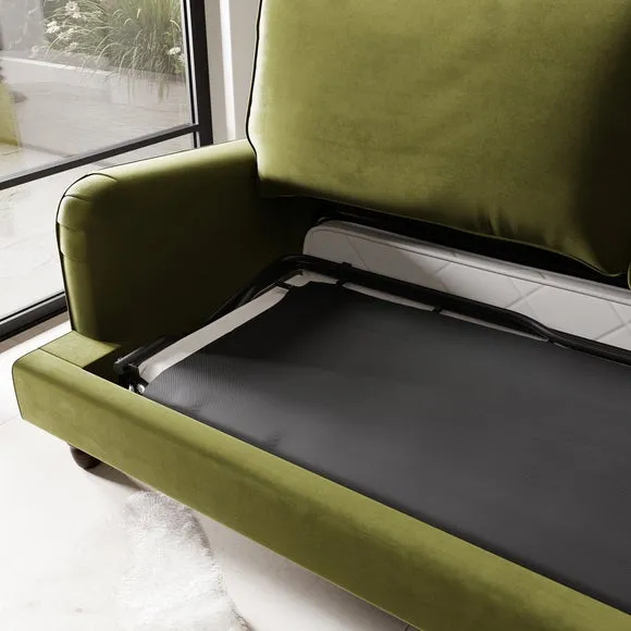 Beatrice Matte Velvet 3 Seater Double Sofa Bed 6