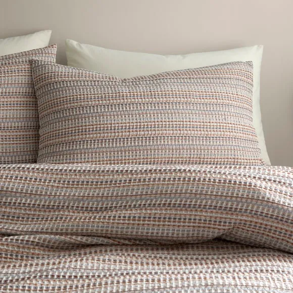 Rowan Yarn Waffle 100% Cotton Duvet Cover & Pillowcase Set 4
