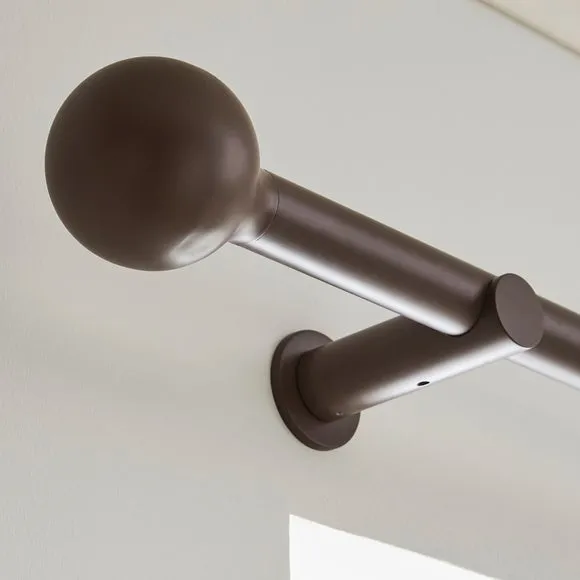 Contemporary Ball Fixed Metal Curtain Pole with Rings 3