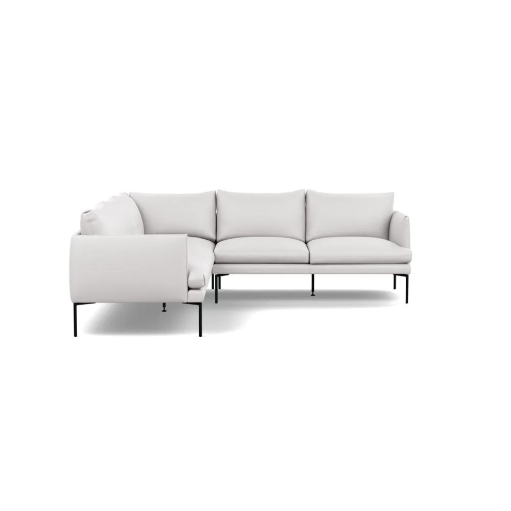 Heal's Matera Large Corner Sofa Leather Grain White 000 1