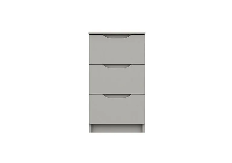 St Pancras 3 Drawer Bedside Cabinet - Light Grey
