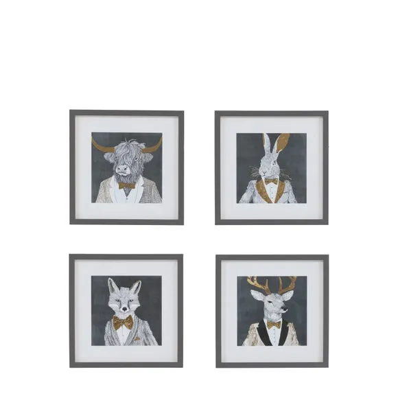 Cedar and Sage The Four Woodland Gentlemen Framed Print 4