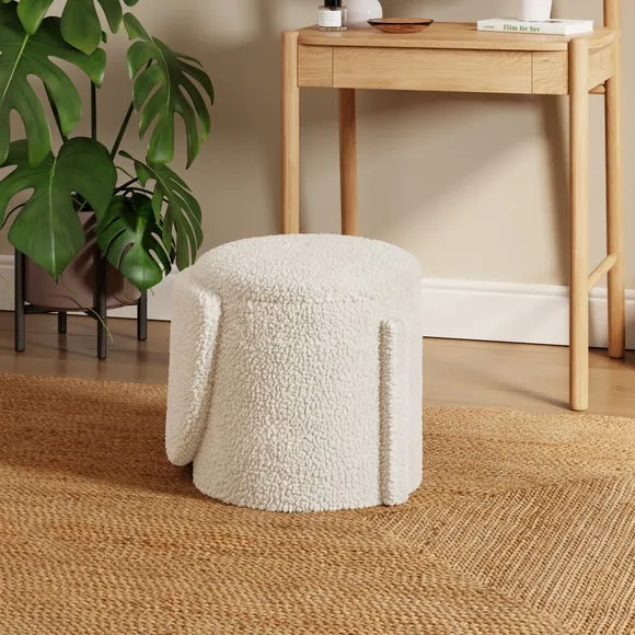 Sherpa Storage Footstool Chair 2