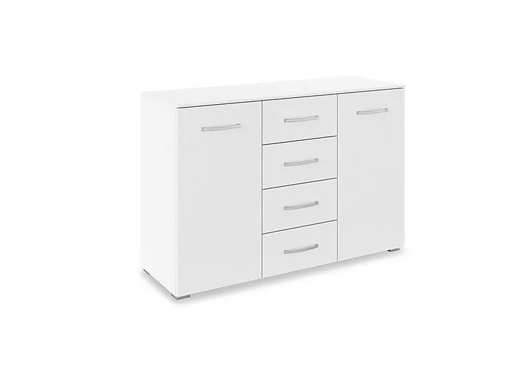 Impulse 2 Door 4 Drawer Chest - Alpine White