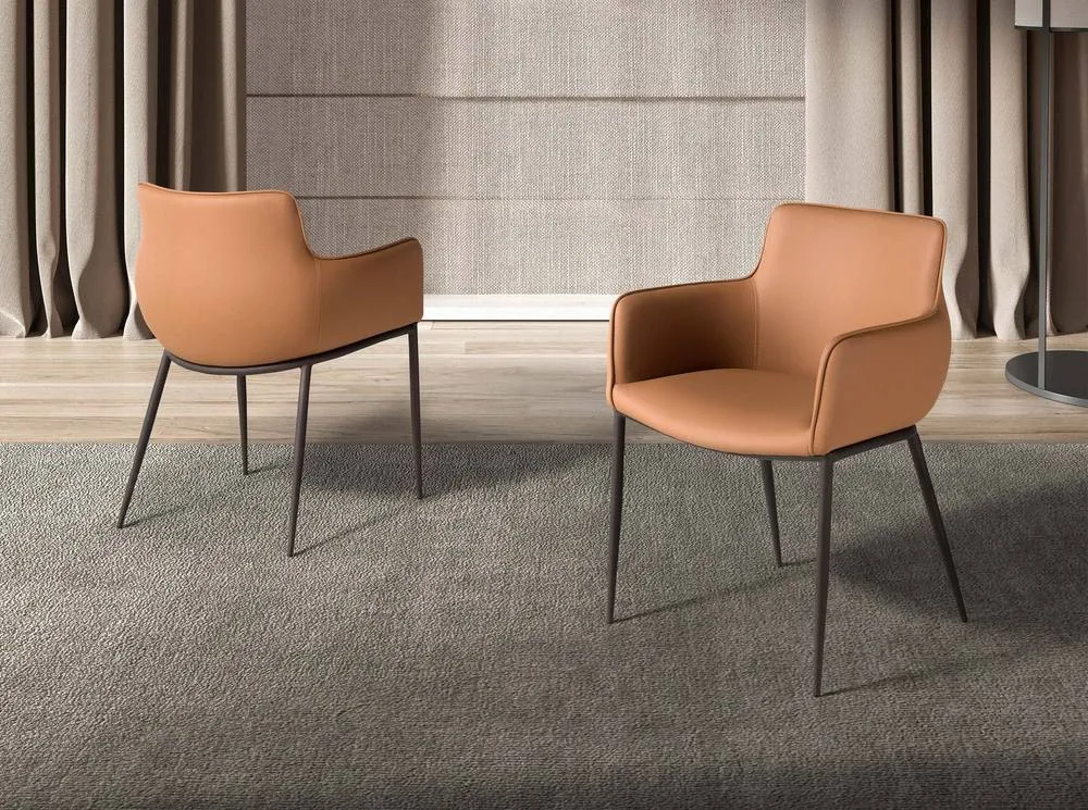 Angel Cerda Angel Cerdá brown leatherette dining chair 4177 in Tan 3