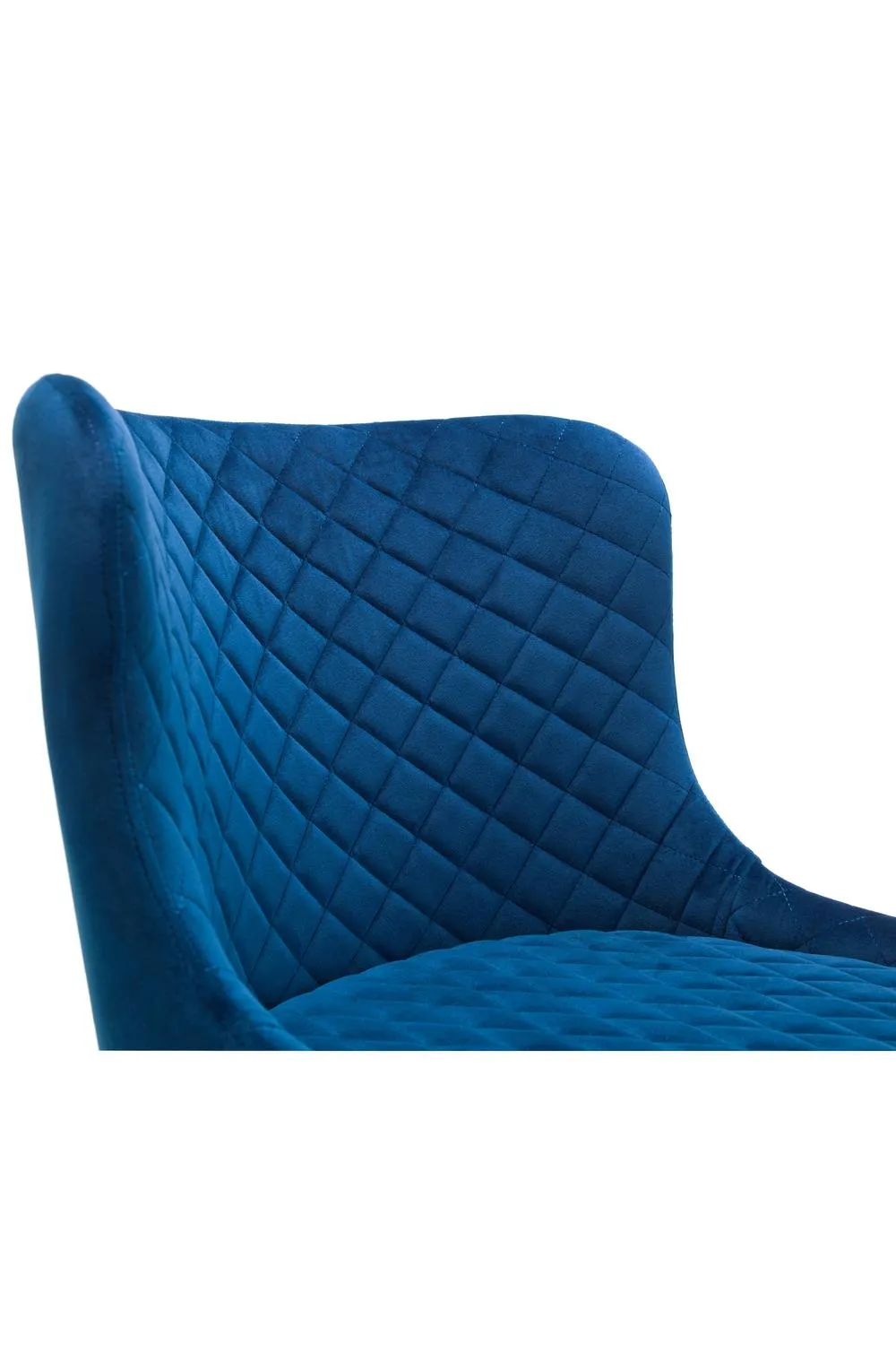 Julian Bowen Luxe Diamond Quilted Upholstered Bar Stool (Set of 2) in Blue 5