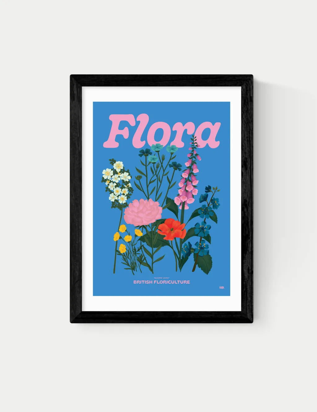 East End Prints Flora Framed Art Black